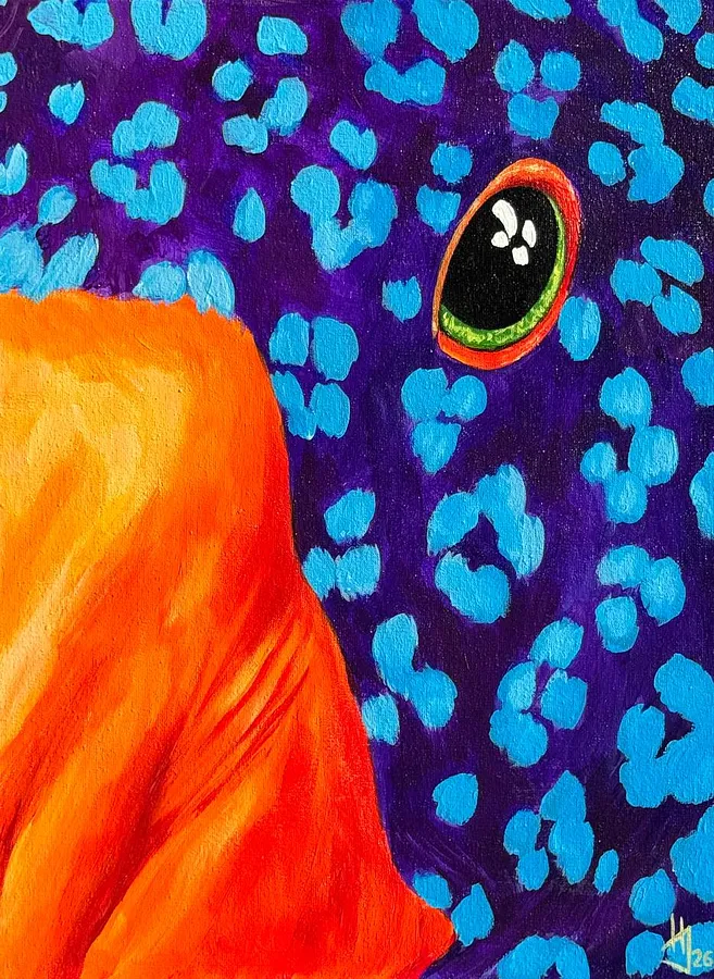 Image of Gaze by Ivanka Nechyporyk, size: 30x40cm, made of Acrylic on canvas, Painting medium, from Kyiv, priced at $350 Photo 1 of 2.