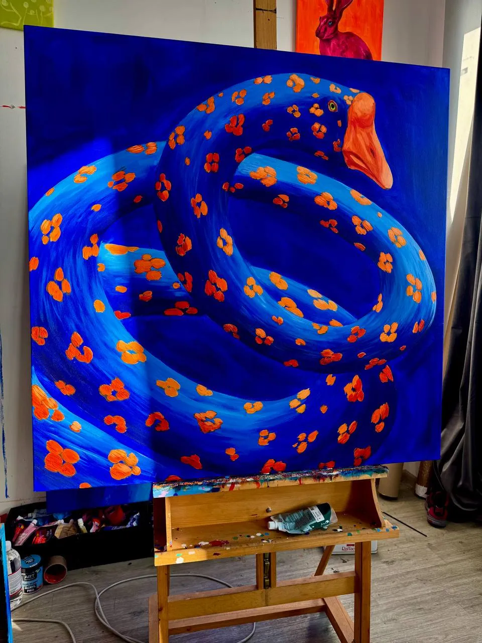 Image of Rhythm by Ivanka Nechyporyk, size: 100x100cm, made of Acrylic on canvas, Painting medium, from Kyiv, priced at $2800 Photo 2 of 3.