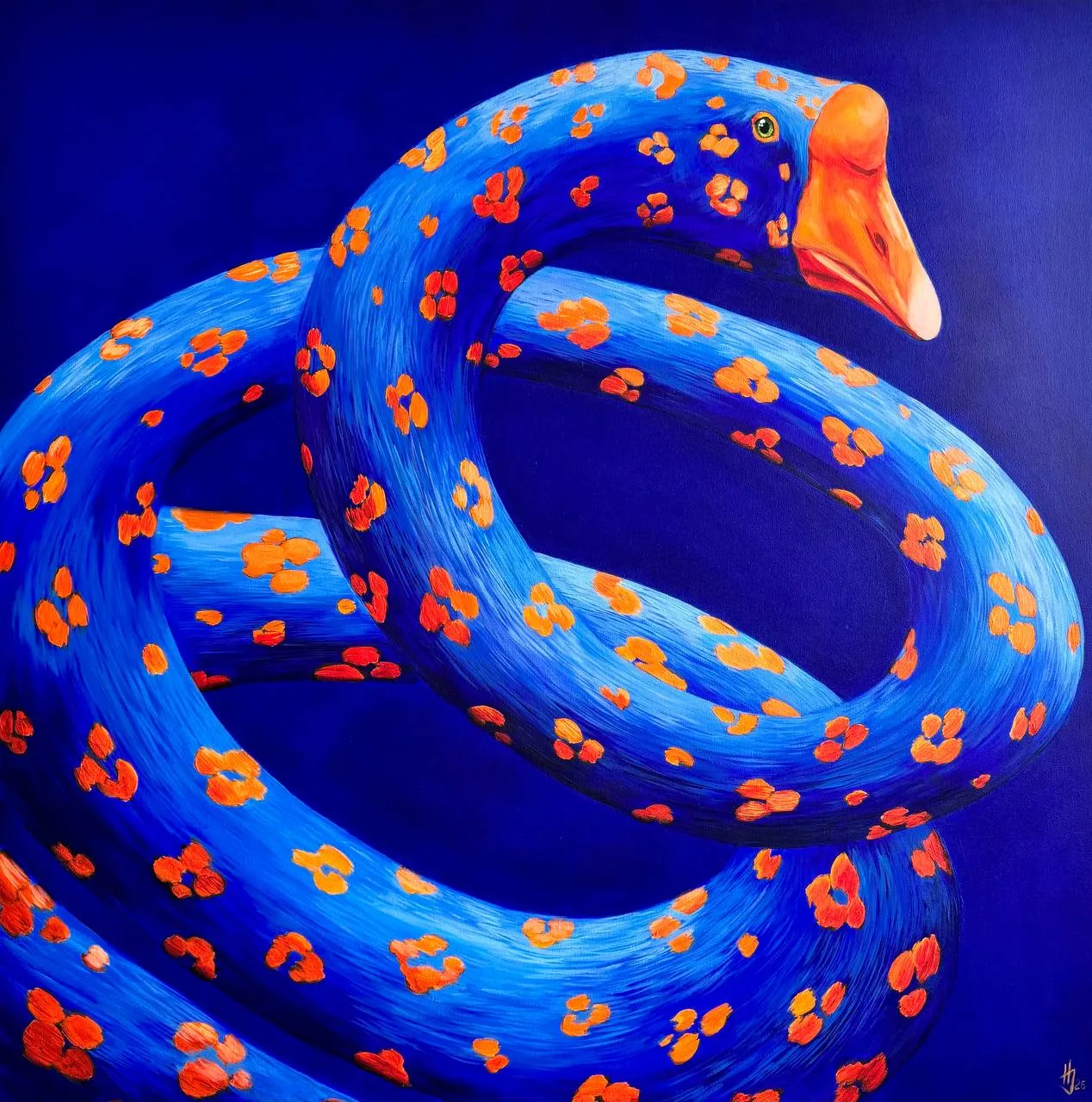 Image of Rhythm by Ivanka Nechyporyk, size: 100x100cm, made of Acrylic on canvas, Painting medium, from Kyiv, priced at $2800 Photo 1 of 3.