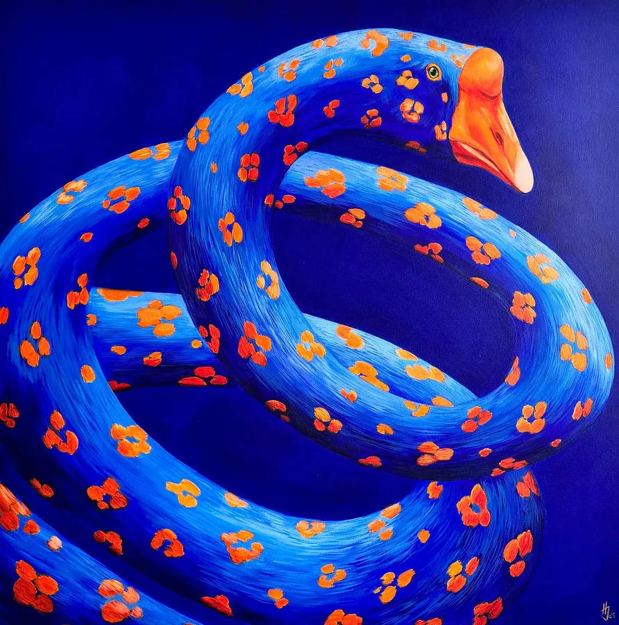 Image of Rhythm by Ivanka Nechyporyk, size: 100x100cm, made of Acrylic on canvas, Painting medium, from Kyiv, priced at $2800 Photo 1 of 3.