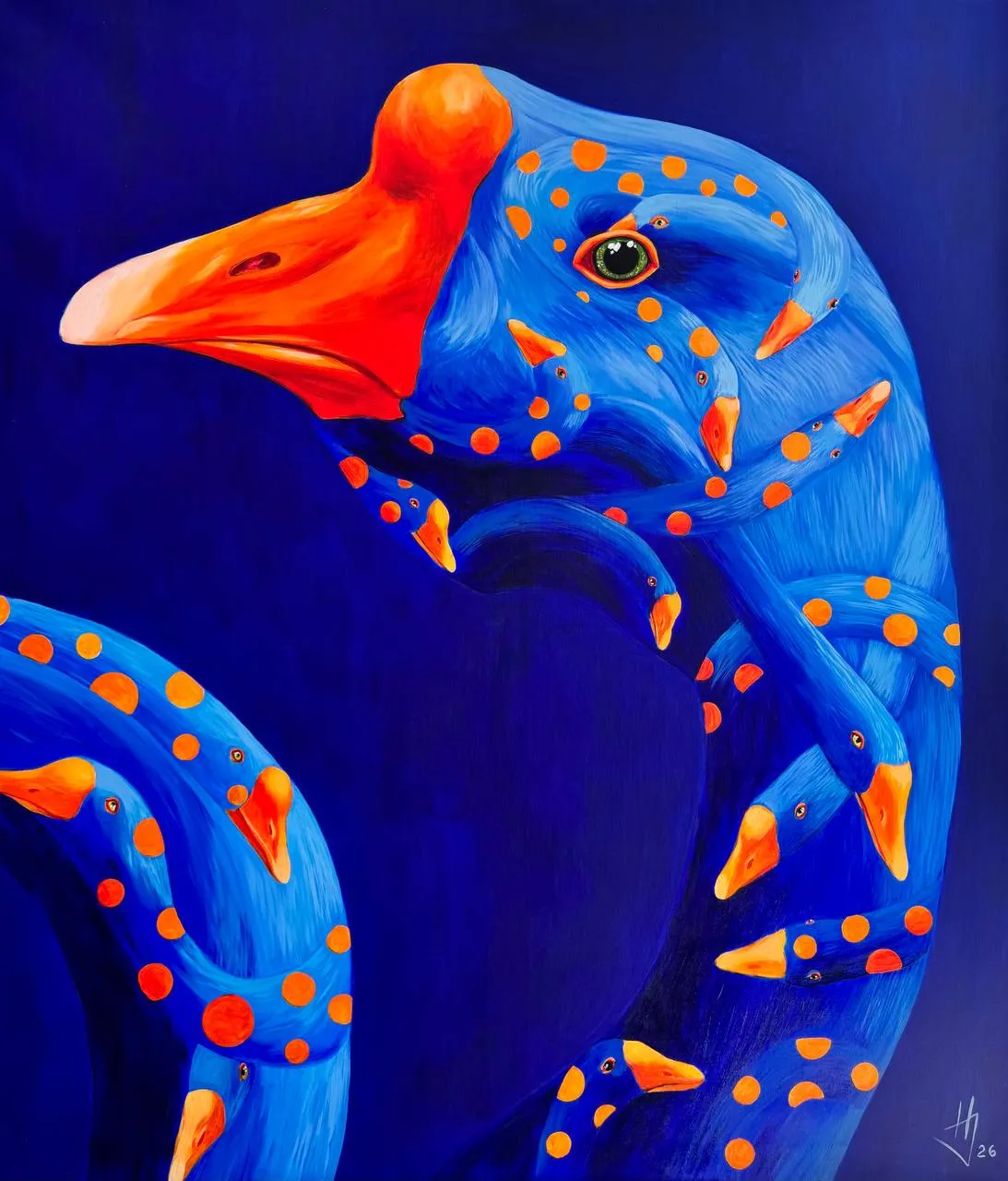 Image of Mimicry of Multiplicity by Ivanka Nechyporyk, size: 125x145 cm, made of Acrylic on canvas, Painting medium, from Kyiv, part of the Mimicry series, priced at $6900