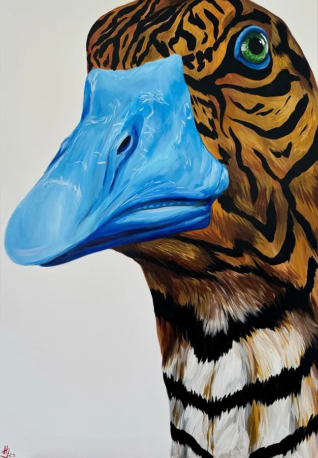 Image of Poster "Tiger" by Ivanka Nechyporyk, size: 40x60cm, made of Paper, Printing medium, from Kyiv, part of the Posrets series, priced at $100