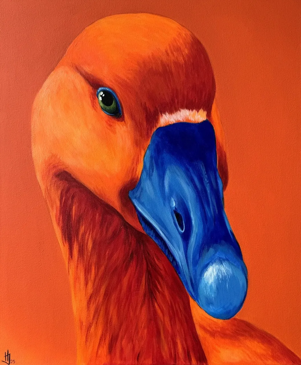 Image of Poster "Goose" by Ivanka Nechyporyk, size: 40x60cm, made of Paper, Printing medium, from Kyiv, part of the Posrets series, priced at $100