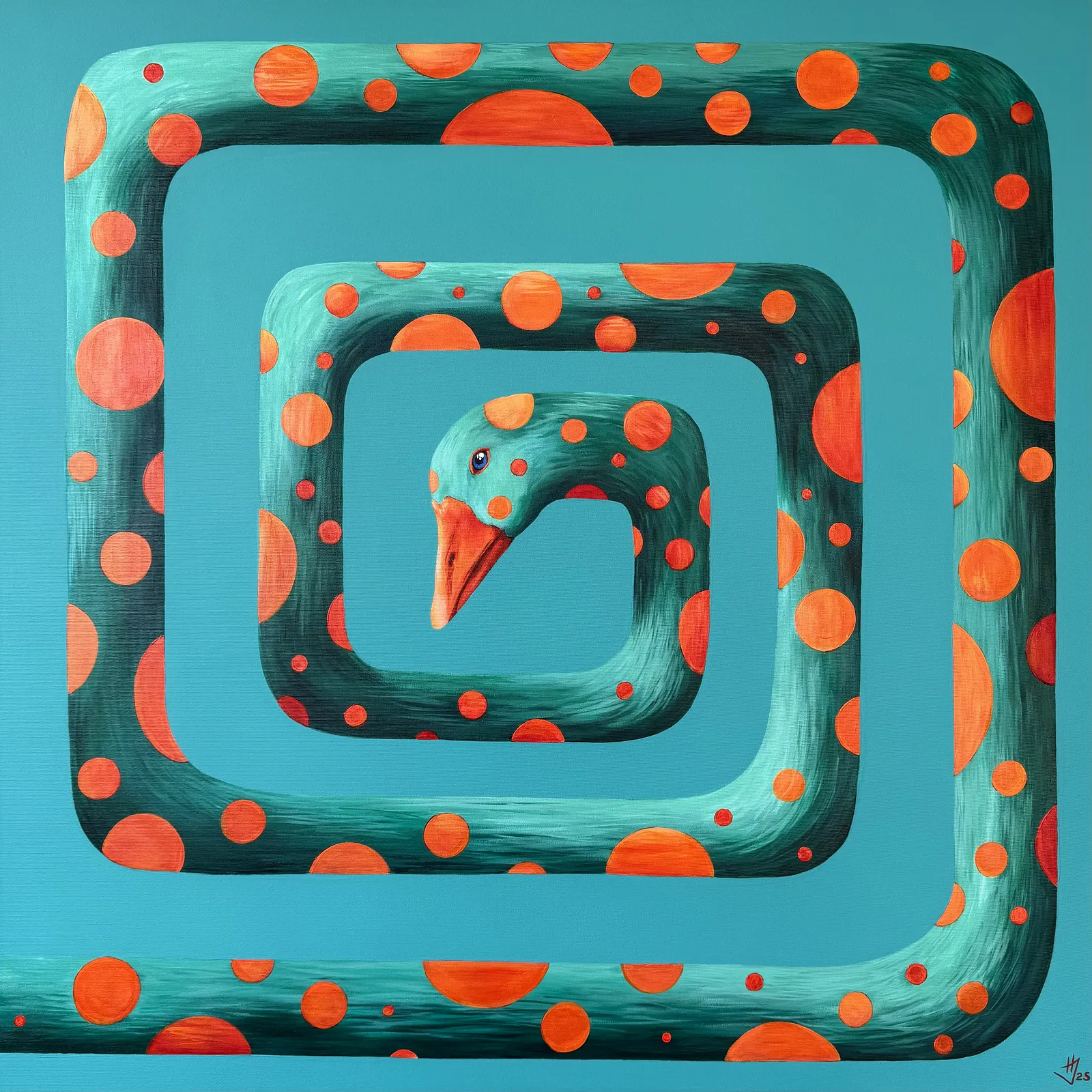 Image of Poster “Meandering path by Ivanka Nechyporyk, size: 50x50cm, made of Paper , Printing medium, from Kyiv, part of the Posrets series, priced at $120