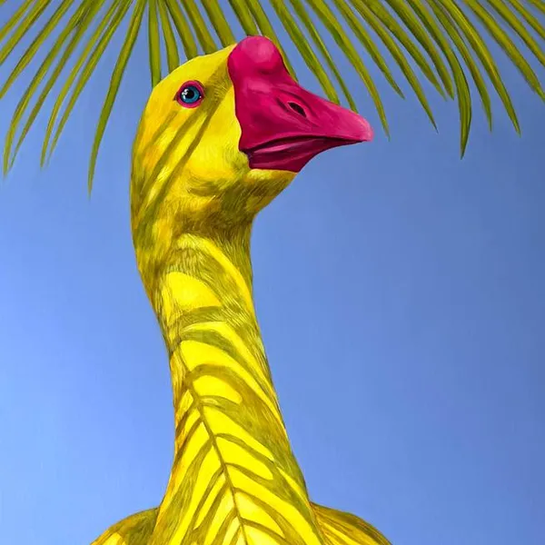 Image of Unter the Palm Tree by Ivanka Nechyporyk, size: 200x100 cm, made of Acrylic on canvas, Painting medium, from Kyiv, priced at $4000