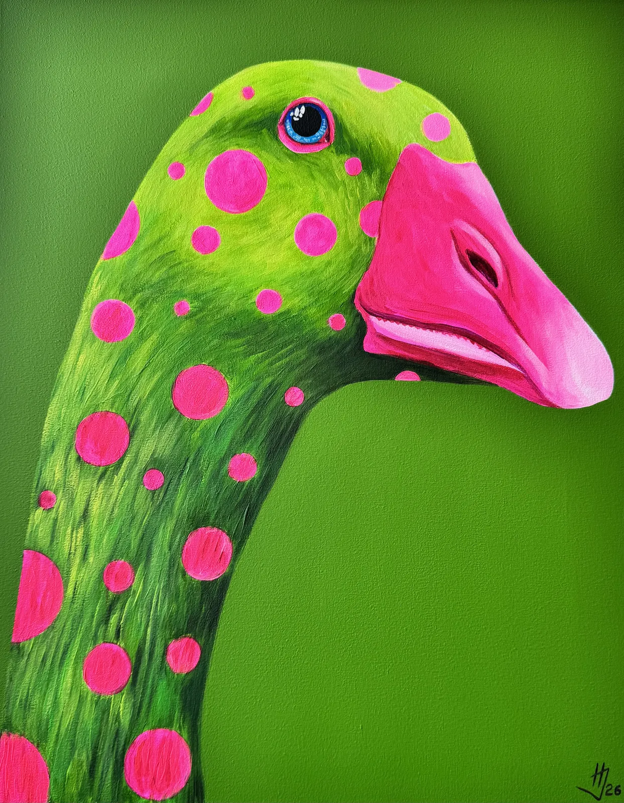 Image of Pink dopamine  by Ivanka Nechyporyk, size: 40x50cm, made of Acrylic on canvas, Painting medium, from Kyiv, priced at $500