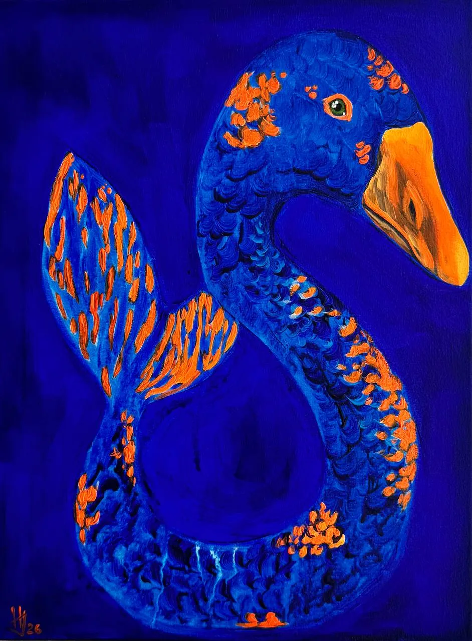 Image of Sea goose by Ivanka Nechyporyk, size: 30x40cm, made of Acrylic on canvas, Painting medium, from Kyiv, priced at $280