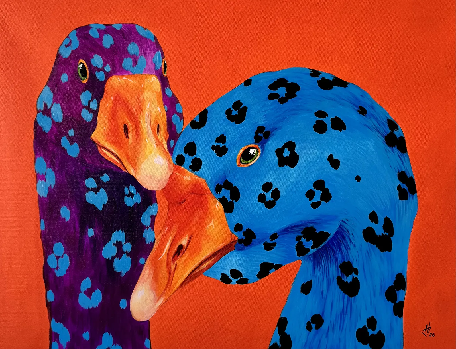 Image of Touch by Ivanka Nechyporyk, size: 60x80 cm, made of Acrylic on canvas , Painting medium, from Kyiv, priced at $900