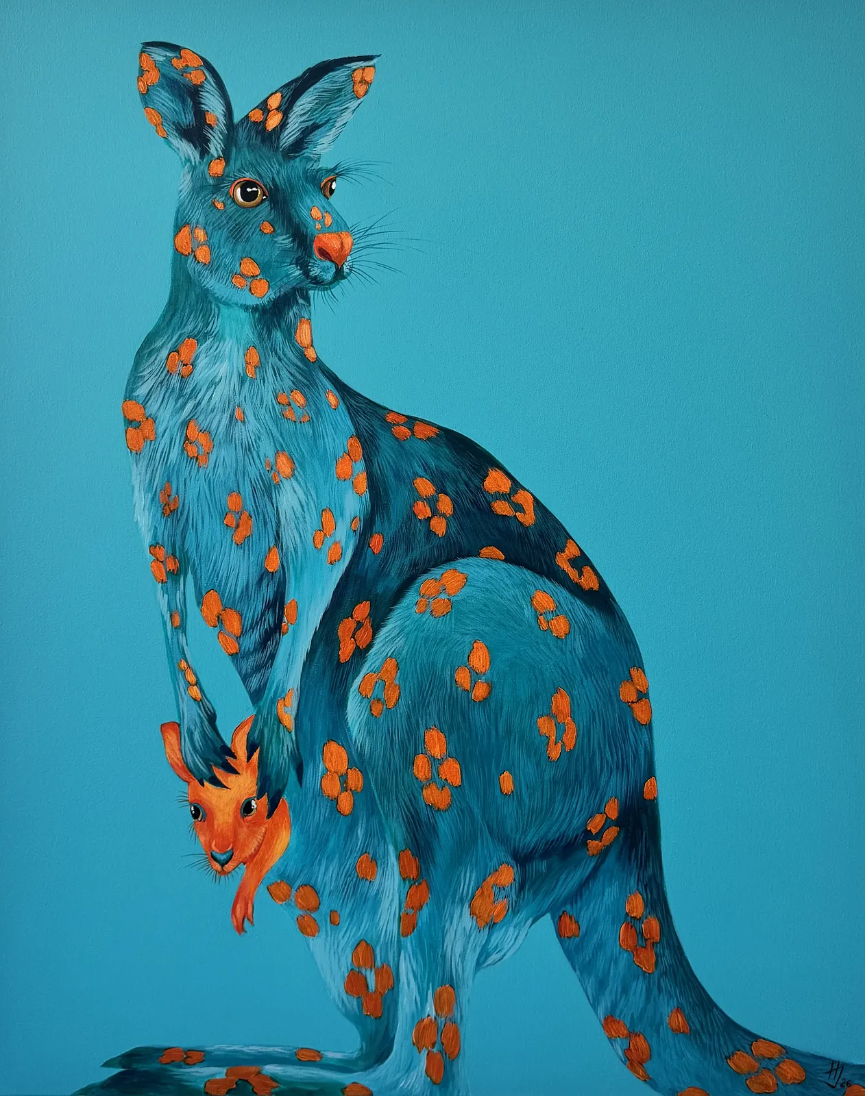 Image of Kangaroo  by Ivanka Nechyporyk, size: 100x80 cm, made of Acrylic on canvas , Painting medium, from Kyiv, priced at $2500