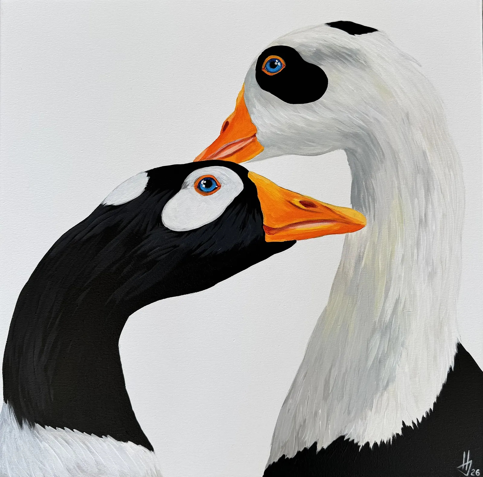 Image of Yin-Yang by Ivanka Nechyporyk, size: 50x50cm, made of Acrylic on canvas , Painting medium, from Kyiv, priced at $600