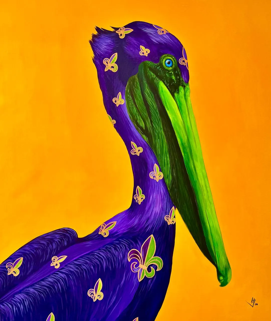 Image of Poster "Pelican" by Ivanka Nechyporyk, size: 70x50cm, Printing medium, from Kyiv, part of the Posrets series, priced at $120