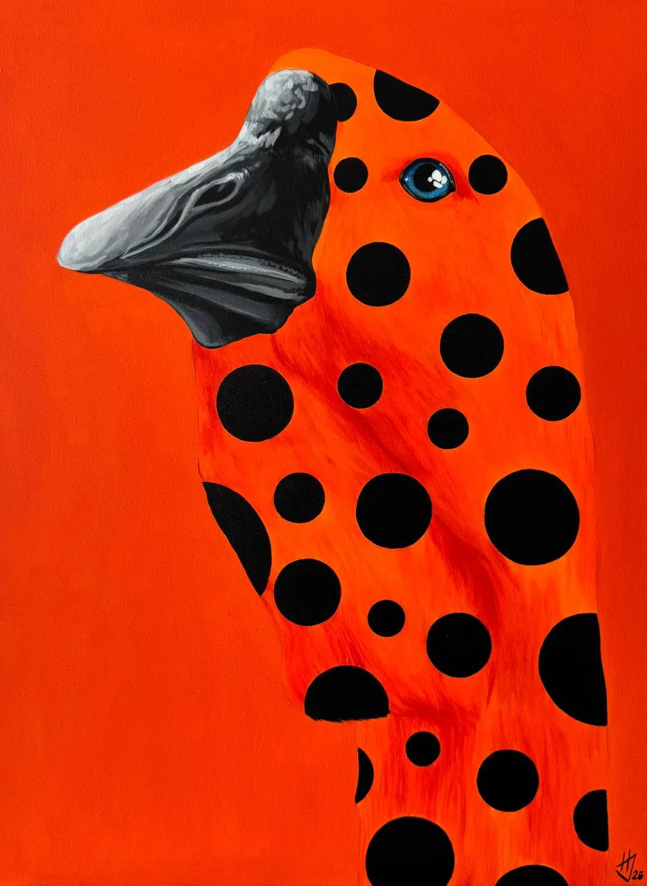 Image of Poster "Goose" by Ivanka Nechyporyk, size: 70x50cm, Printing medium, from Kyiv, part of the Posrets series, priced at $120