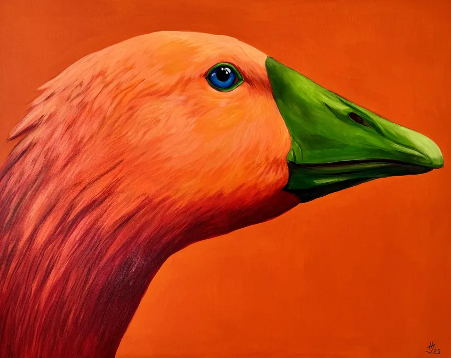 Image of Fiery Flight by Ivanka Nechyporyk, size: 100×80cm, Painting medium, priced at $2100