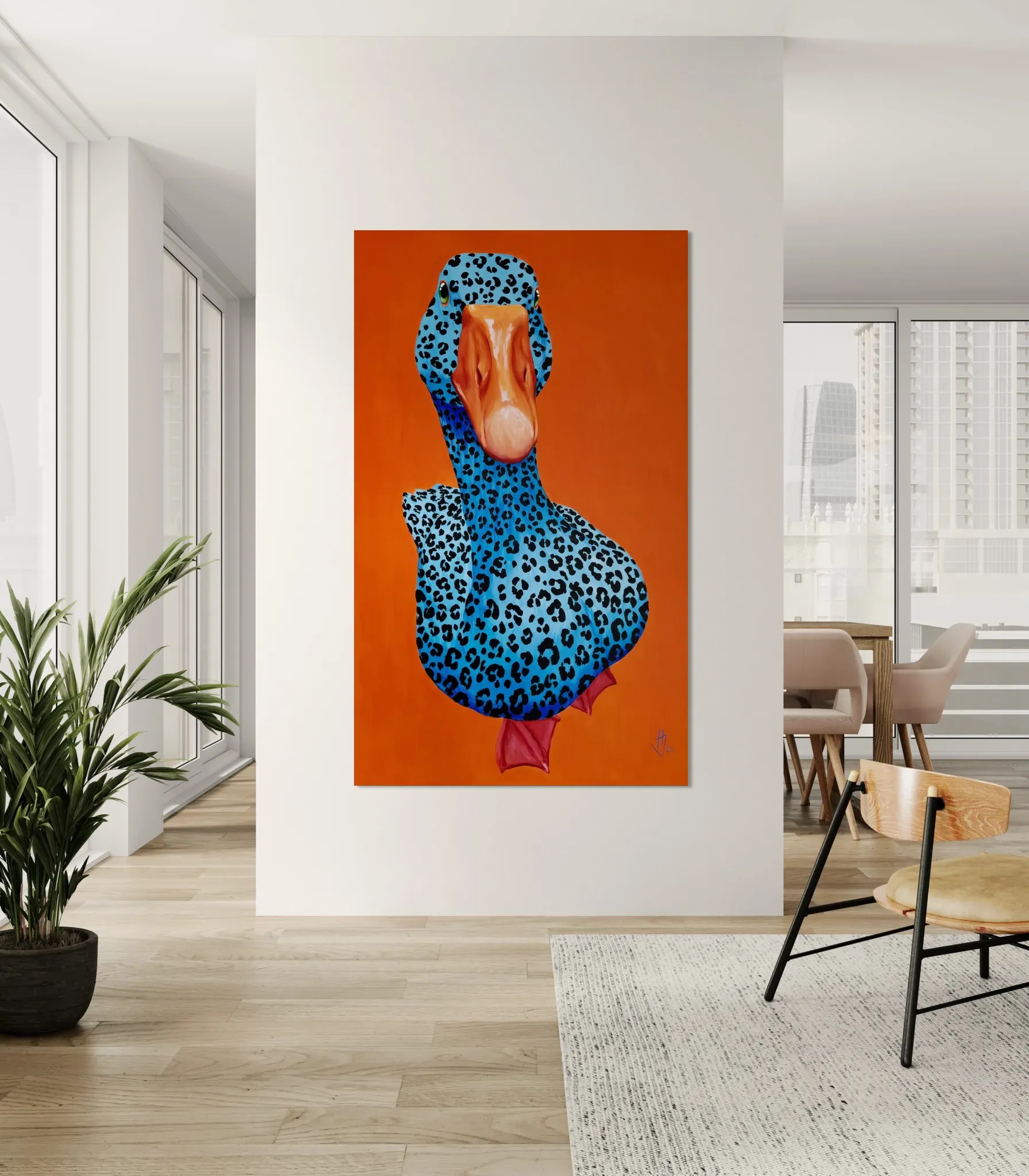 Image of Leopard by Ivanka Nechyporyk, size: 90x145cm, Painting medium, priced at $3400 Photo 2 of 6.
