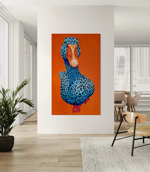 Image of Leopard by Ivanka Nechyporyk, size: 90x145cm, Painting medium, priced at $3400 Photo 2 of 6.