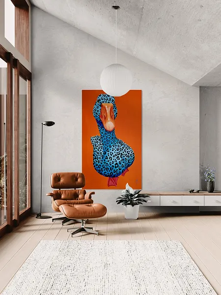 Image of Leopard by Ivanka Nechyporyk, size: 90x145cm, Painting medium, priced at $3400 Photo 5 of 6.